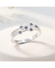 Blue Sapphire Ring – Gold Plated 925 Sterling Silver Handmade Jewelry