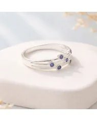 Blue Sapphire Ring – Gold Plated 925 Sterling Silver Handmade Jewelry