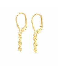 DNA Double Helix Earrings | Gold Plated 925 Silver Science Jewelry