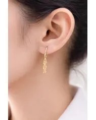 DNA Double Helix Earrings | Gold Plated 925 Silver Science Jewelry
