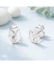 925 Silver Dolphin Ocean Animal Post Stud Earrings | Handmade Jewelry