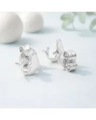 925 Silver Dolphin Ocean Animal Post Stud Earrings | Handmade Jewelry