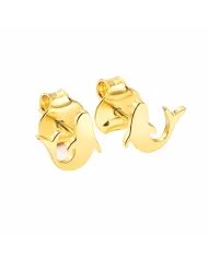 925 Silver Dolphin Ocean Animal Post Stud Earrings | Handmade Jewelry