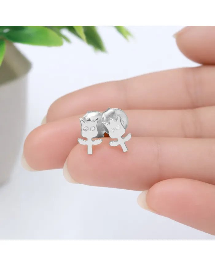 Moissanite Groot Stud Earrings – 925 Silver Handmade Marvel Gift