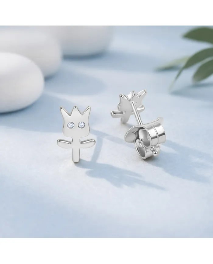 Moissanite Groot Stud Earrings – 925 Silver Handmade Marvel Gift