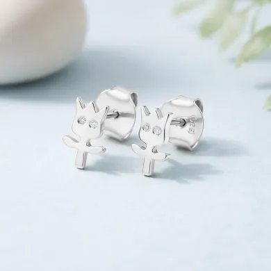 Moissanite Groot Stud Earrings – 925 Silver Handmade Marvel Gift