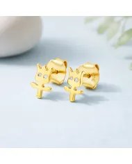 Moissanite Groot Stud Earrings – Gold Plated 925 Silver Handmade Jewelry