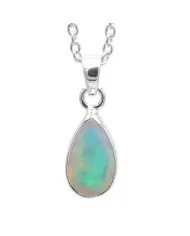 Labradorite Pendant Necklace with Peridot Accent – 925 Silver Jewelry