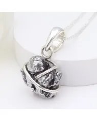 Raw Meteorite Pendant – 925 Sterling Silver Handmade Unisex Jewelry