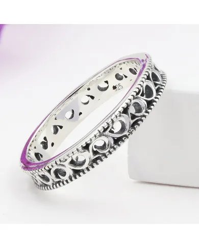 925 Sterling Silver Oxidized Ring – Minimalist Band Jewelry for Her