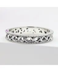 925 Sterling Silver Oxidized Ring – Minimalist Band Jewelry for Her