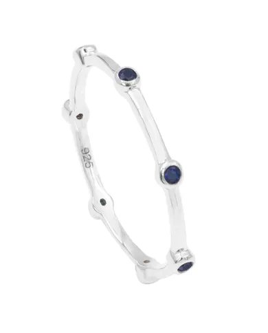 Cubic Zircon Tanzanite Ring in Sterling Silver – Gemstone Jewelry