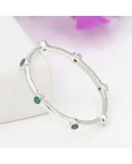 Emerald Gemstone Ring - 925 Sterling Silver - Minimalist Jewelry