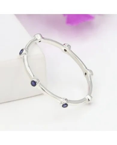 Blue Sapphire Ring in 925 Sterling Silver – Minimalist Jewelry