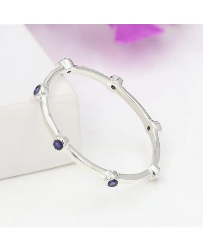 Blue Sapphire Ring in 925 Sterling Silver – Minimalist Jewelry