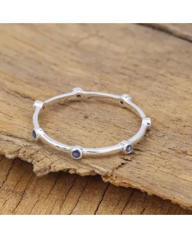 Blue Sapphire Ring in 925 Sterling Silver – Minimalist Jewelry