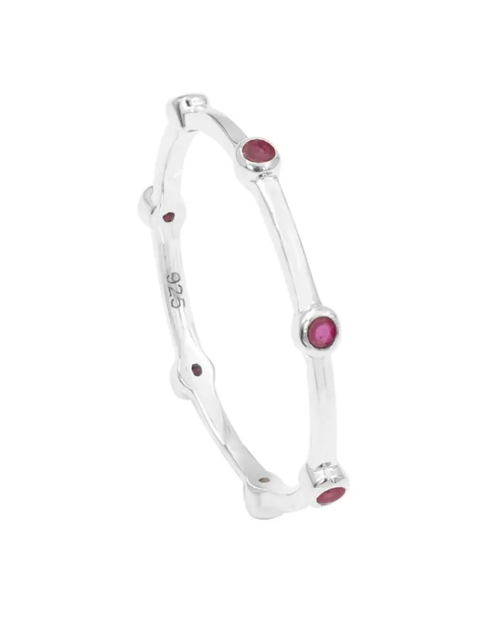 Ruby Gemstone Ring in 925 Sterling Silver - Minimalist Jewelry