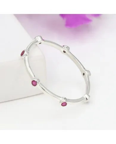 Ruby Gemstone Ring in 925 Sterling Silver - Minimalist Jewelry