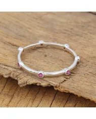 Ruby Gemstone Ring in 925 Sterling Silver - Minimalist Jewelry