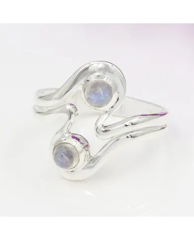 Rainbow Moonstone Ring - 925 Sterling Silver Handmade Gemstone Jewelry