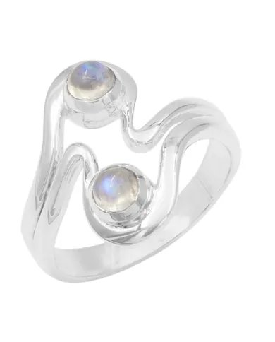 Rainbow Moonstone Ring - 925 Sterling Silver Handmade Gemstone Jewelry
