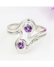 Amethyst Ring - 925 Sterling Silver Handmade Gemstone Jewelry