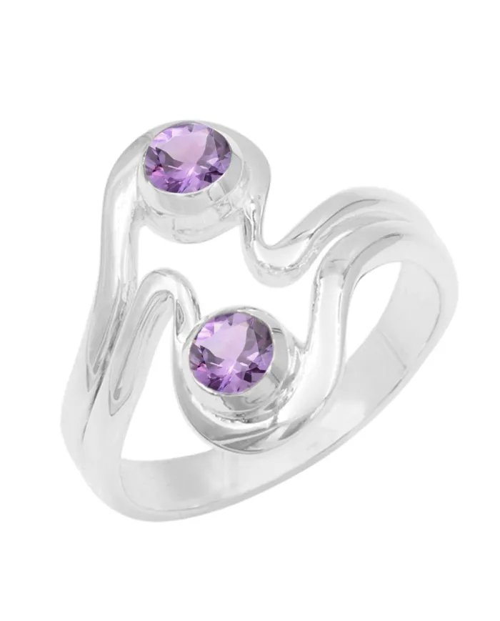 Amethyst Ring - 925 Sterling Silver Handmade Gemstone Jewelry