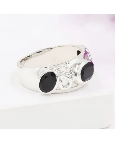 Black Onyx  Ring 925 Sterling Silver | Handmade Statement Jewelry