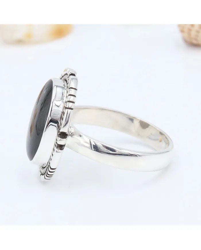 Labradorite Ring - 925 Sterling Silver Handmade Boho Vintage Jewelry