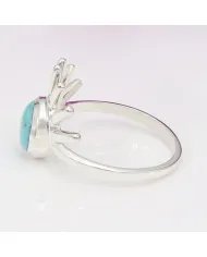 Arizona Turquoise Ring – 925 Silver Sunburst Handmade Boho Jewelry