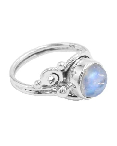 Rainbow Moonstone Ring - 925 Sterling Silver Handmade Gemstone Jewelry