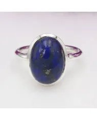 Lapis Lazuli Ring - 925 Sterling Silver Solitaire Gemstone Jewelry