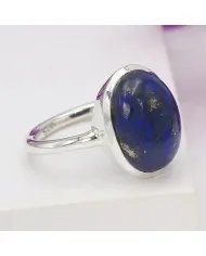 Lapis Lazuli Ring - 925 Sterling Silver Solitaire Gemstone Jewelry