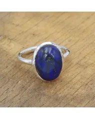 Lapis Lazuli Ring - 925 Sterling Silver Solitaire Gemstone Jewelry
