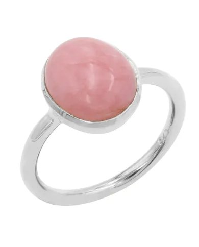 Pink Opal Ring – Handmade 925 Sterling Silver Solitaire Gemstone Jewelry