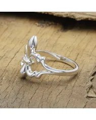 Silver Fleur-de-Lis Ring - 925 Sterling Silver Handmade French Symbol