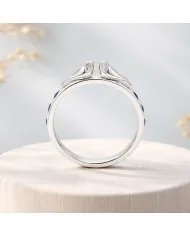 Love Birds Ring with Blue Sapphire Gemstone – 925 Silver Handmade Band
