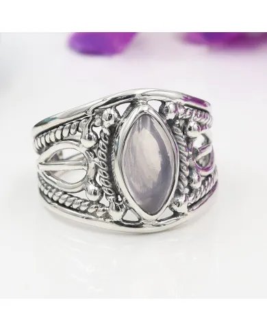 Rose Quartz Ring – Handmade 925 Sterling Silver Boho Unique Jewelry