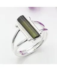 Natural Tourmaline Ring – Handmade 925 Sterling Silver Dainty Jewelry