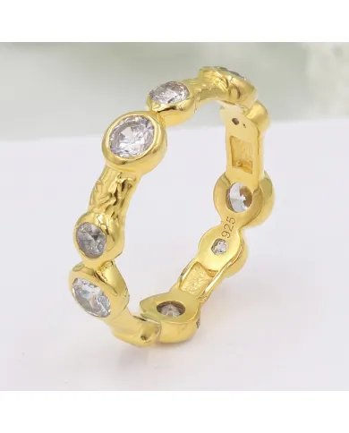 Swarovski Crystal Ring – Gold Plated Handmade Silver Jewelry