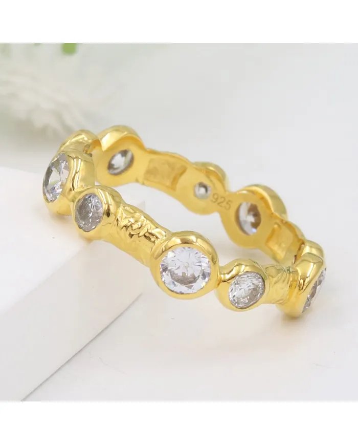 Swarovski Crystal Ring – Gold Plated Handmade Silver Jewelry