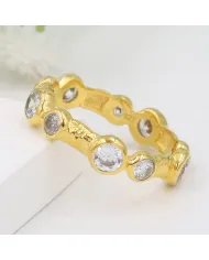 Swarovski Crystal Ring – Gold Plated Handmade Silver Jewelry