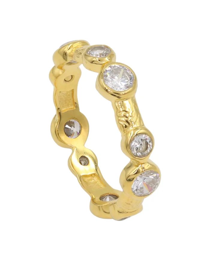 Swarovski Crystal Ring – Gold Plated Handmade Silver Jewelry