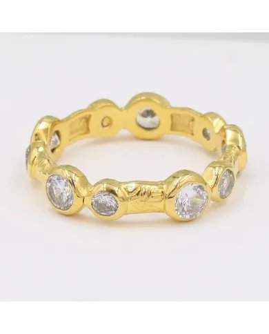 Swarovski Crystal Ring – Gold Plated Handmade Silver Jewelry