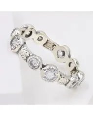 Swarovski Crystal Band Ring – 925 Sterling Silver Handmade Jewelry