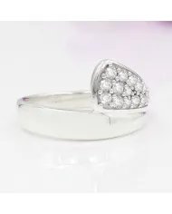 Moissanite Ring in 925 Sterling Silver - Elegant Minimalist Handmade Jewelry