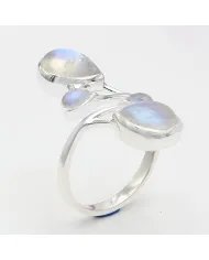 Rainbow Moonstone Ring – 925 Sterling Silver Handmade Statement Jewelry