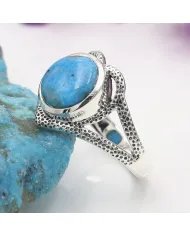 Arizona Turquoise Ring - 925 Sterling Silver Handmade Gemstone Jewelry