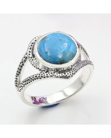 Arizona Turquoise Ring - 925 Sterling Silver Handmade Gemstone Jewelry