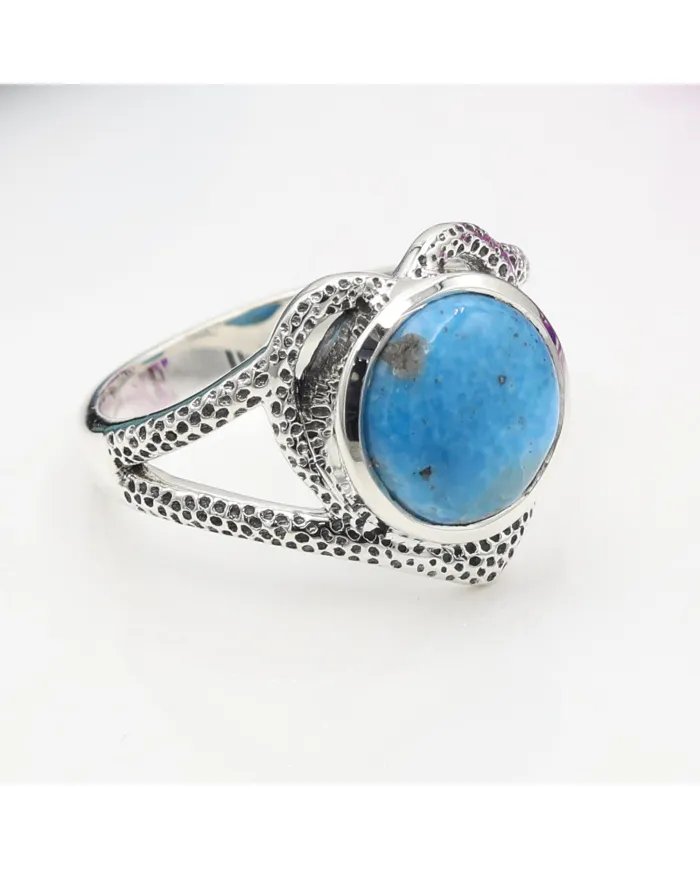 Arizona Turquoise Ring - 925 Sterling Silver Handmade Gemstone Jewelry